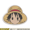 Luffy logo embroidery design, One piece embroidery, Anime design, Embroidery file, Embroidery shirt, Digital download.jpg
