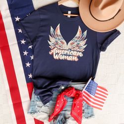 american woman shirt png, 4th of july shirt png, freedom wings shirt png, usa shirt png, memorial day shirt png, fourth
