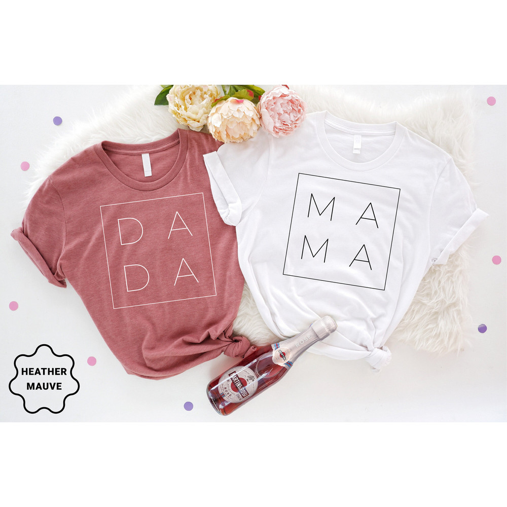 Mama and  Dada Shirts, Father and Mother Tee, Shirt for Parents, Mom Daddy,  Father's Mother's Day, Family Shirt Gift Set, Family Shirt - 3.jpg