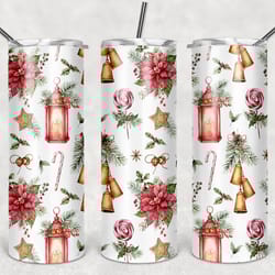christmas themed tumbler png, christmas tumbler wrap, straight design 20oz/ 30oz skinny tumbler, instant download(9)
