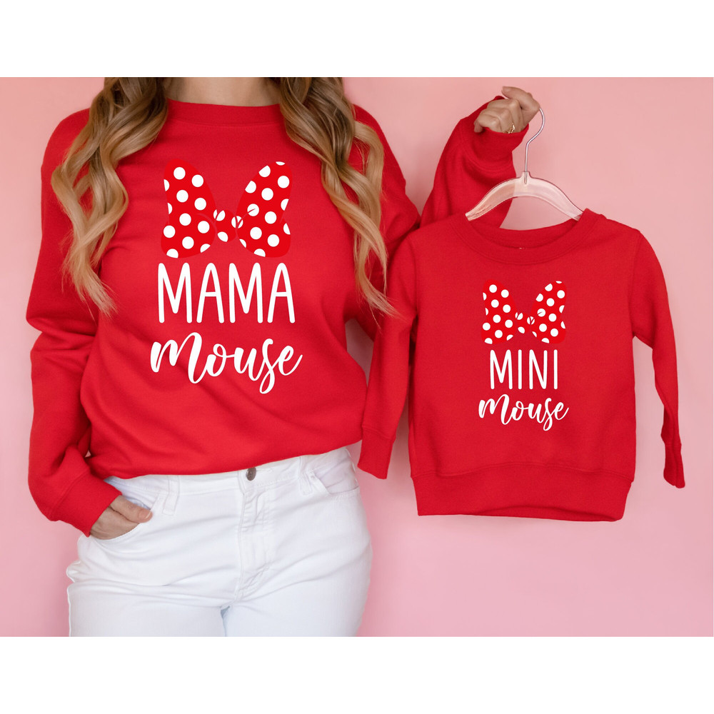 Mama mouse Mini mouse Sweatshirt, Mama mouse matching Sweater, Mama mini sweatshirt, Mommy and Me shirt, Mini mouse toddler Sweatshirt - 4.jpg
