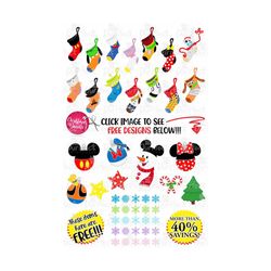 Christmas Bundle 1 SVG, Christmas Stockings SVG, Christmas Ornaments svg, Holiday svg, Instant Download, Digital Cut Fil