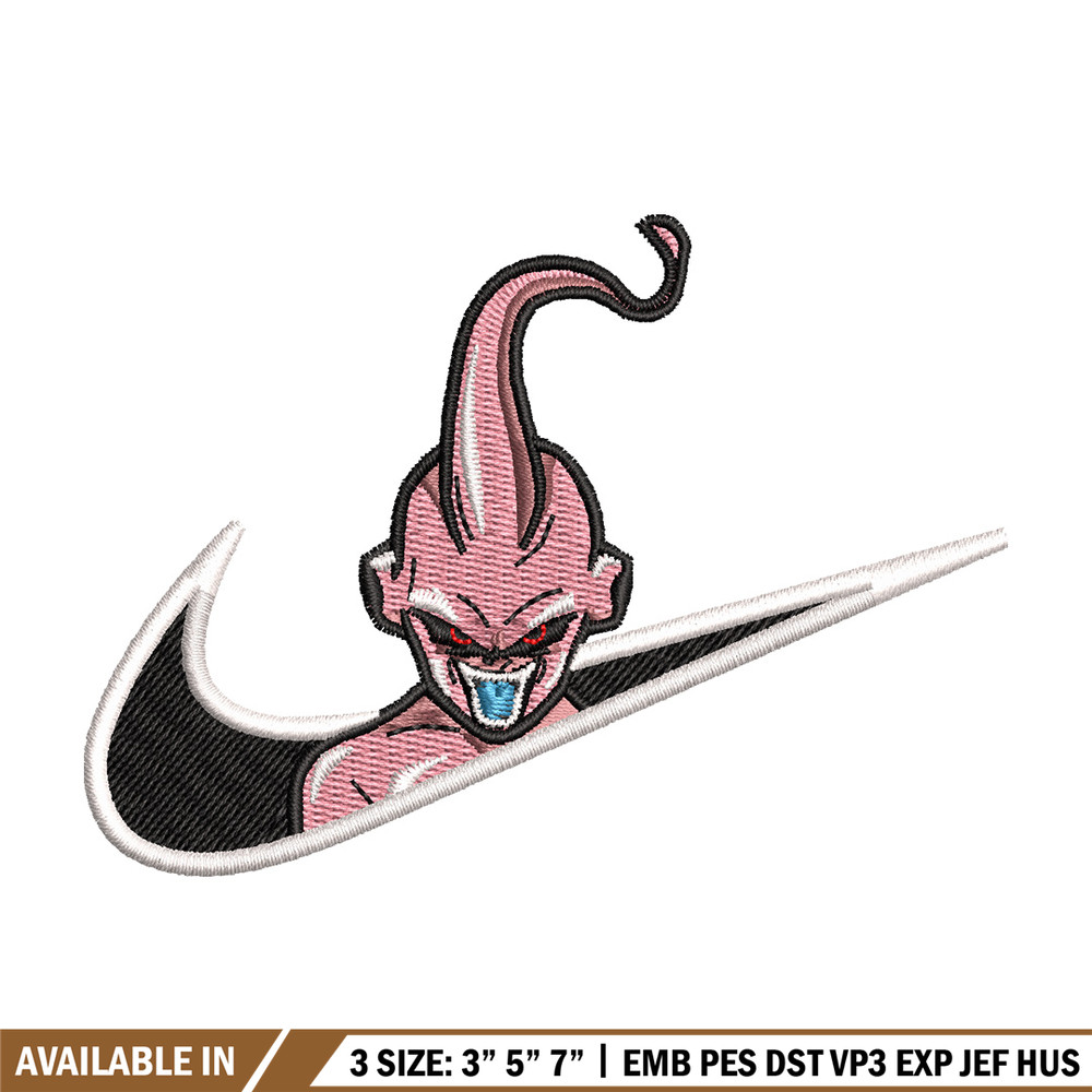 Majin buu embroidery design, Dragonball embroidery, Nike design, Embroidery shirt, Embroidery file, Digital download.jpg
