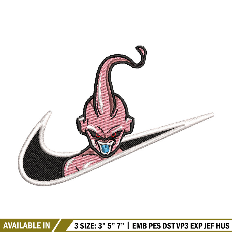 Majin buu embroidery design, Dragonball embroidery, Nike design, Embroidery shirt, Embroidery file, Digital download.jpg