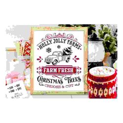 farm fresh christmas trees svg, christmas trees svg,