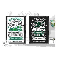 four leaf clover farm svg, loads of luck