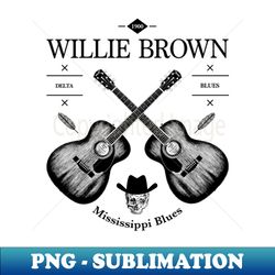 Willie Brown Acoustic Guitar Logo - PNG Transparent Sublimation Design - Bold & Eye-catching