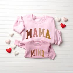 matching mama and mini christmas sweatshirt, mama sweatshirt, mommy and me outfit, christmas sweatshirt, womens holiday