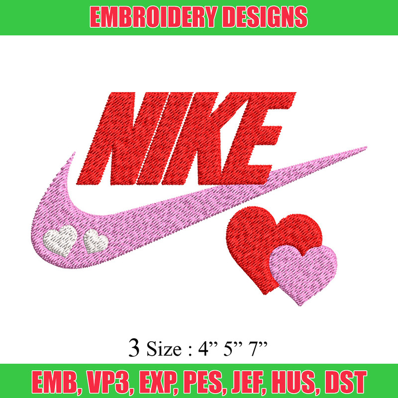 Nike pink love Embroidery Design, Brand Embroidery, Nike Embroidery, Embroidery File, Logo shirt, Digital download.jpg