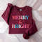 Merry and Bright Christmas Sweatshirt, Womens Holiday Sweatshirt, Christmas Sweatshirt, Holiday Sweater, Christmas Shirt, Winter Shirt - 1.jpg