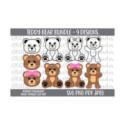 Teddy Bear Svg, Teddy Bear Png, Teddy Bear Clipart, Baby Bear Svg, Baby Bear Png, Teddy Bear Vector, Teddy Bear Clip Art, Cute Bear Svg