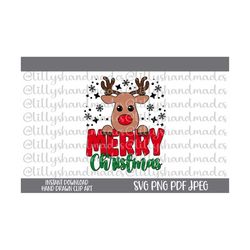 merry christmas reindeer svg, merry christmas svg, cute reindeer svg, christmas reindeer svg file, reindeer shirt svg, kids christmas svg
