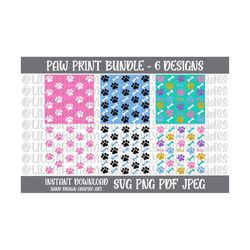 paw print svg pattern, paw print pattern, paw print overlay, paw print digital paper, paw print stencil, dog digital paper, dog overlay