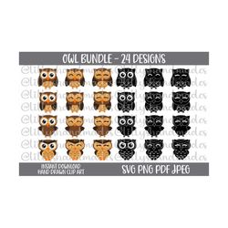 owl svg bundle, owl clipart, owl png, owl vector, cute owl svg, owl silhouette, owl stencils, owl cut file, owl svg files for cricut
