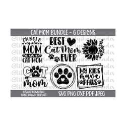 cat mom svg bundle, cat mom png, best cat mom svg, my kids have paws svg, paw print svg, paw flower svg, cat svg, cat lover svg, cat paw svg