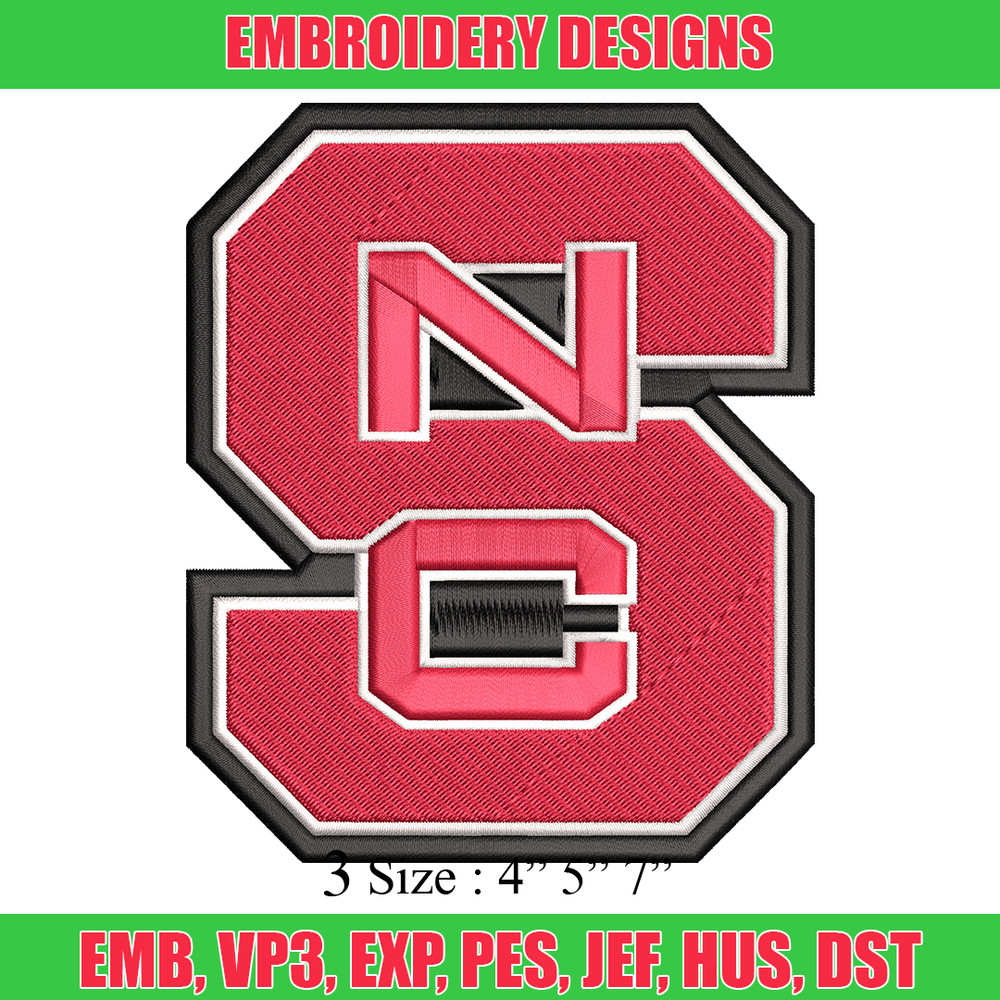 North Carolina State Wolfpack embroidery, NC State Wolfpack embroidery, logo Sport, Sport embroidery, NCAA embroidery..jpg
