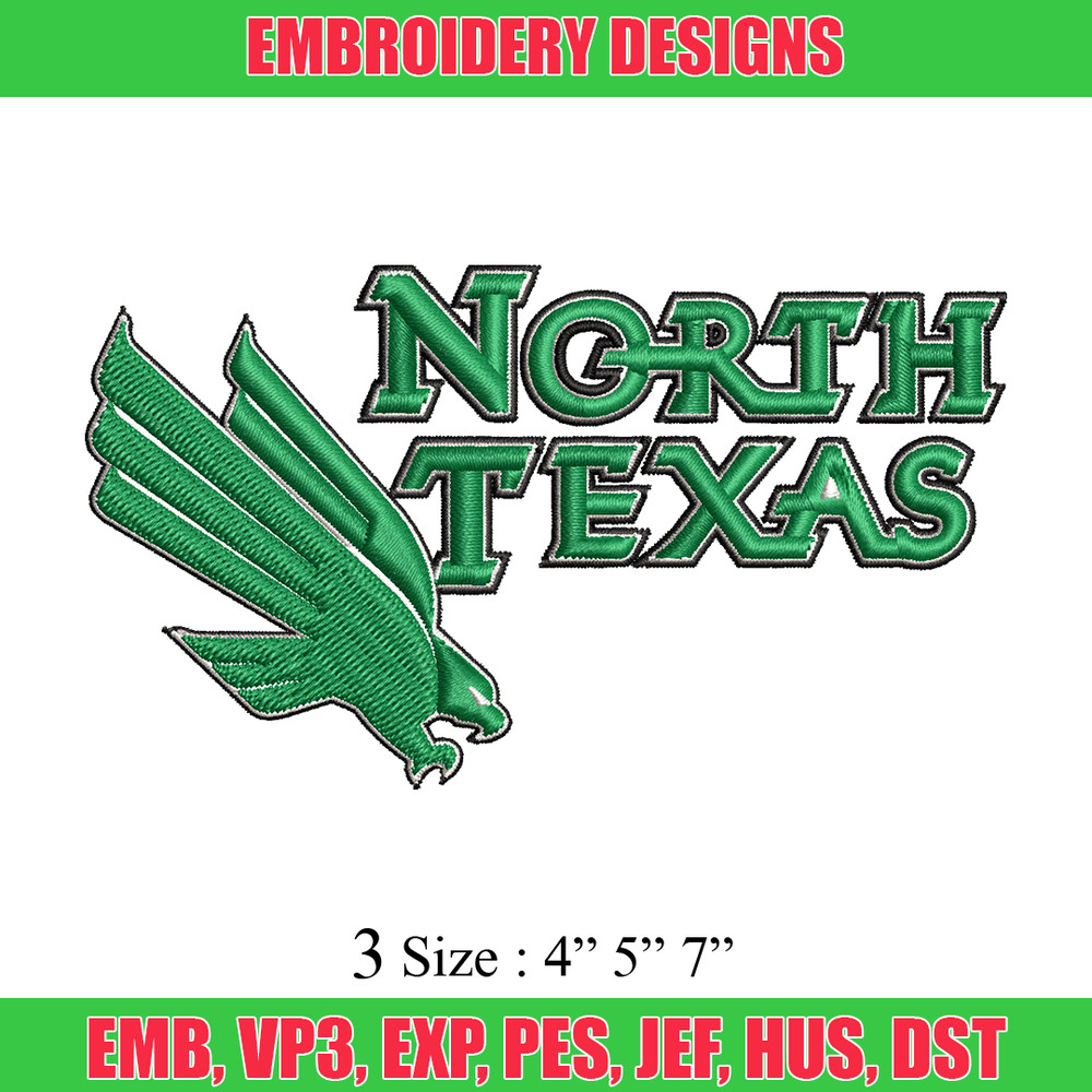 North Texas Mean Green embroidery, North Texas Mean Green embroidery, logo Sport, Sport embroidery, NCAA embroidery..jpg