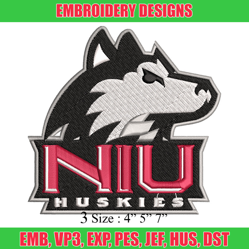 Northern Illinois Huskies embroidery, Northern Illinois Huskies embroidery, Sport embroidery, NCAA embroidery..jpg