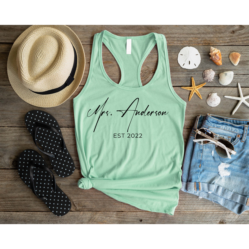 Mrs Custom Last Name Tank Top, Personalized Mrs Tank, Bride to be Gift, Custom Bridal Gift, Future Mrs, Gift for Bride, - 2.jpg