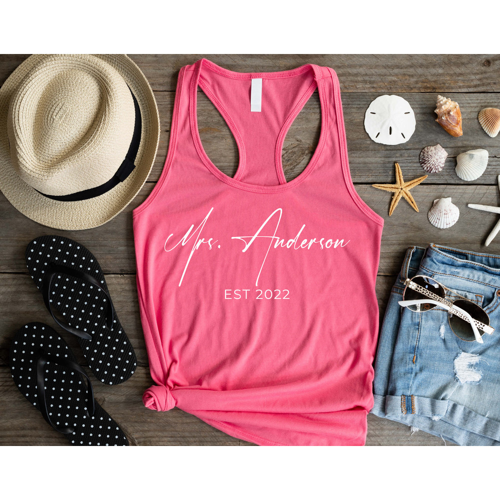 Mrs Custom Last Name Tank Top, Personalized Mrs Tank, Bride to be Gift, Custom Bridal Gift, Future Mrs, Gift for Bride, - 3.jpg