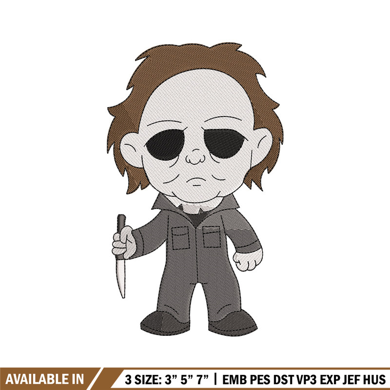 Michael Myers embroidery design, Horror embroidery, Embroidery file,Embroidery shirt, Emb design, Digital download.jpg