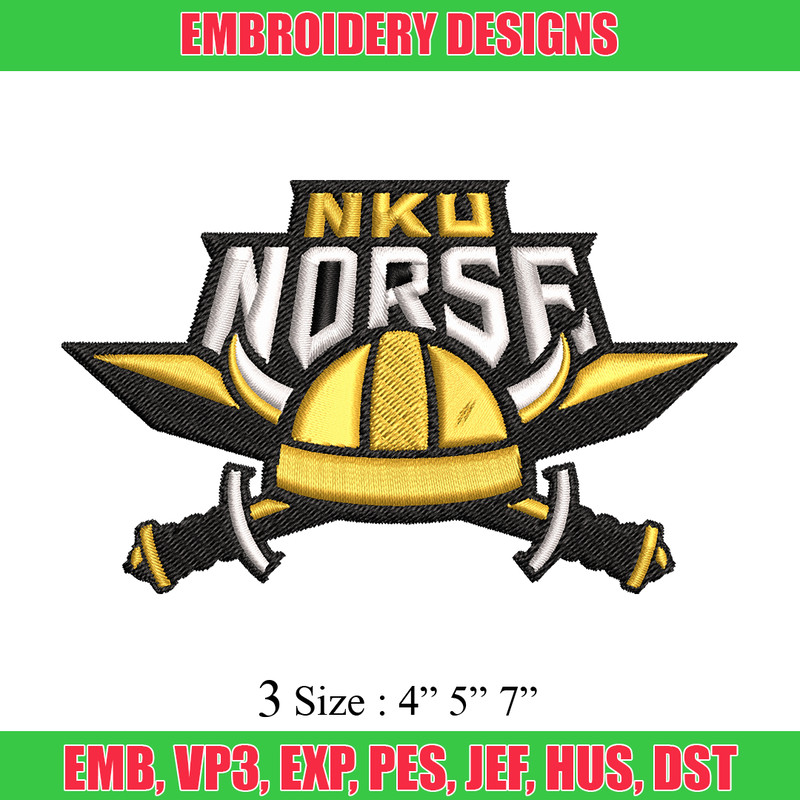 Northern Kentucky Norse embroidery, Northern Kentucky Norse embroidery, logo Sport, Sport embroidery, NCAA embroidery..jpg