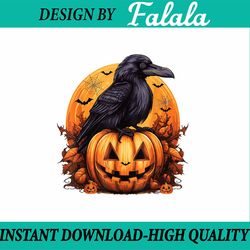 png only - crow bird on pumpkin crow and jack o lantern halloween png, crow with pumpkin png, happy halloween png, digit