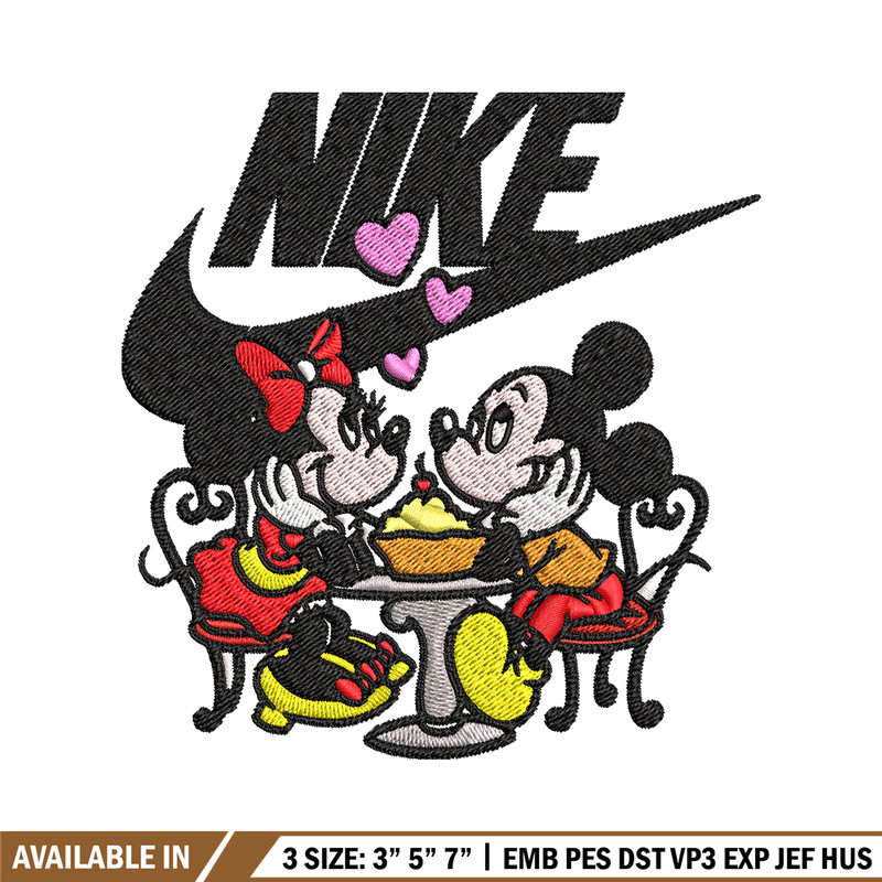 Mickey and Minnie mouse Nike Embroidery design, Disney Embroidery, Nike design, Embroidery file, Instant download..jpg