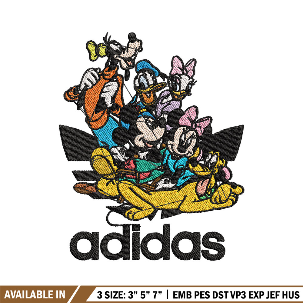 Mickey friends Embroidery Design, Adidas Embroidery, Brand Embroidery, Embroidery File,Logo shirt,Digital download.jpg