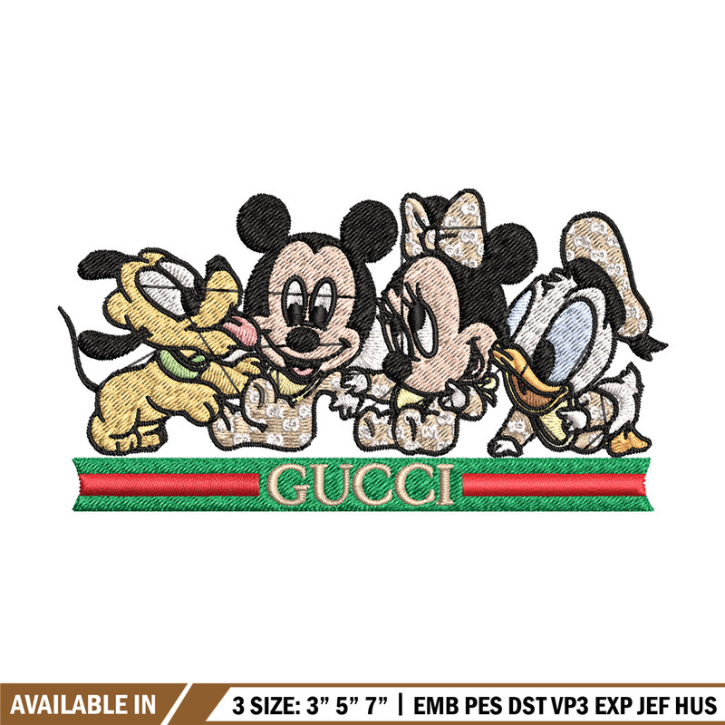 Mickey friends Embroidery Design, Gucci Embroidery, Embroidery File, Logo shirt, Sport Embroidery, Digital download.jpg