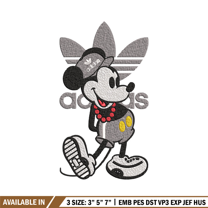 Mickey grey adidas Embroidery Design, Adidas Embroidery, Brand Embroidery, Embroidery File, Logo shirt, Digital download.jpg
