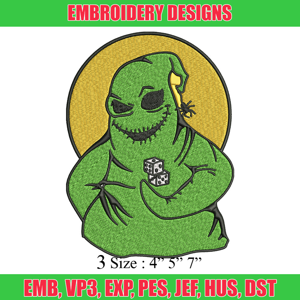 Oogie Boogie Embroidery design, Oogie Boogie Embroidery, halloween design, Embroidery File, Digital download..jpg
