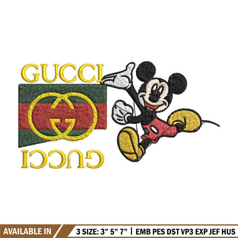 Mickey gucci Embroidery Design, Mickey Embroidery, Embroidery File, Logo shirt, Sport Embroidery, Digital download.jpg