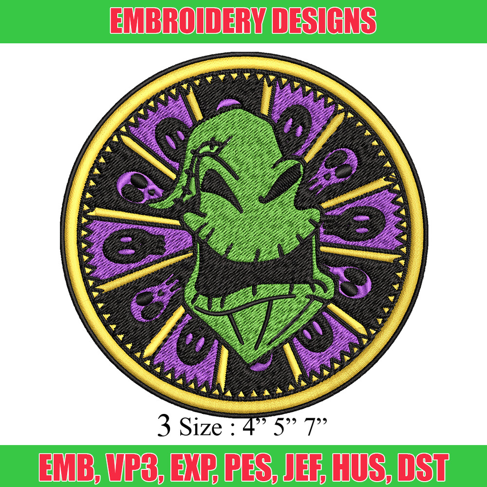 Oogie Boogie Logo Embroidery design, Oogie Boogie Logo Embroidery, halloween design, Embroidery File, Digital download..jpg