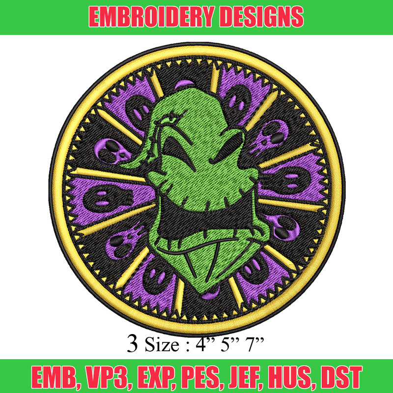 Oogie Boogie Logo Embroidery design, Oogie Boogie Logo Embroidery, halloween design, Embroidery File, Digital download..jpg