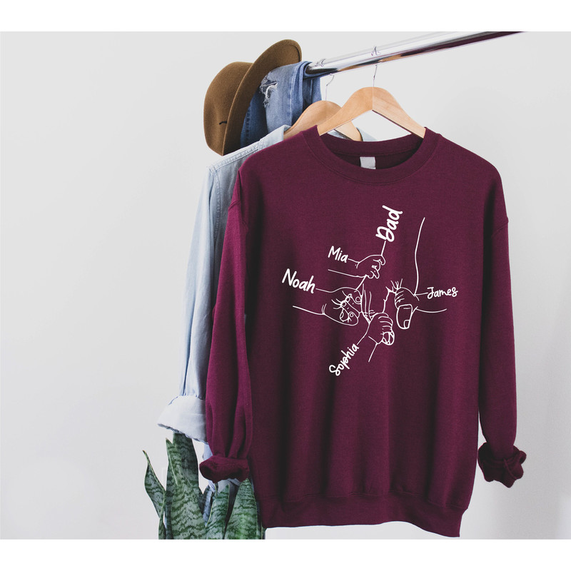 Personalize Funny Dad Sweatshirt with Kids Names, Dad Sweatshirt, Unique Gift for Dad, Fathers Day Gift, Fathers Day Shirt, Custom Dad Shirt - 5.jpg