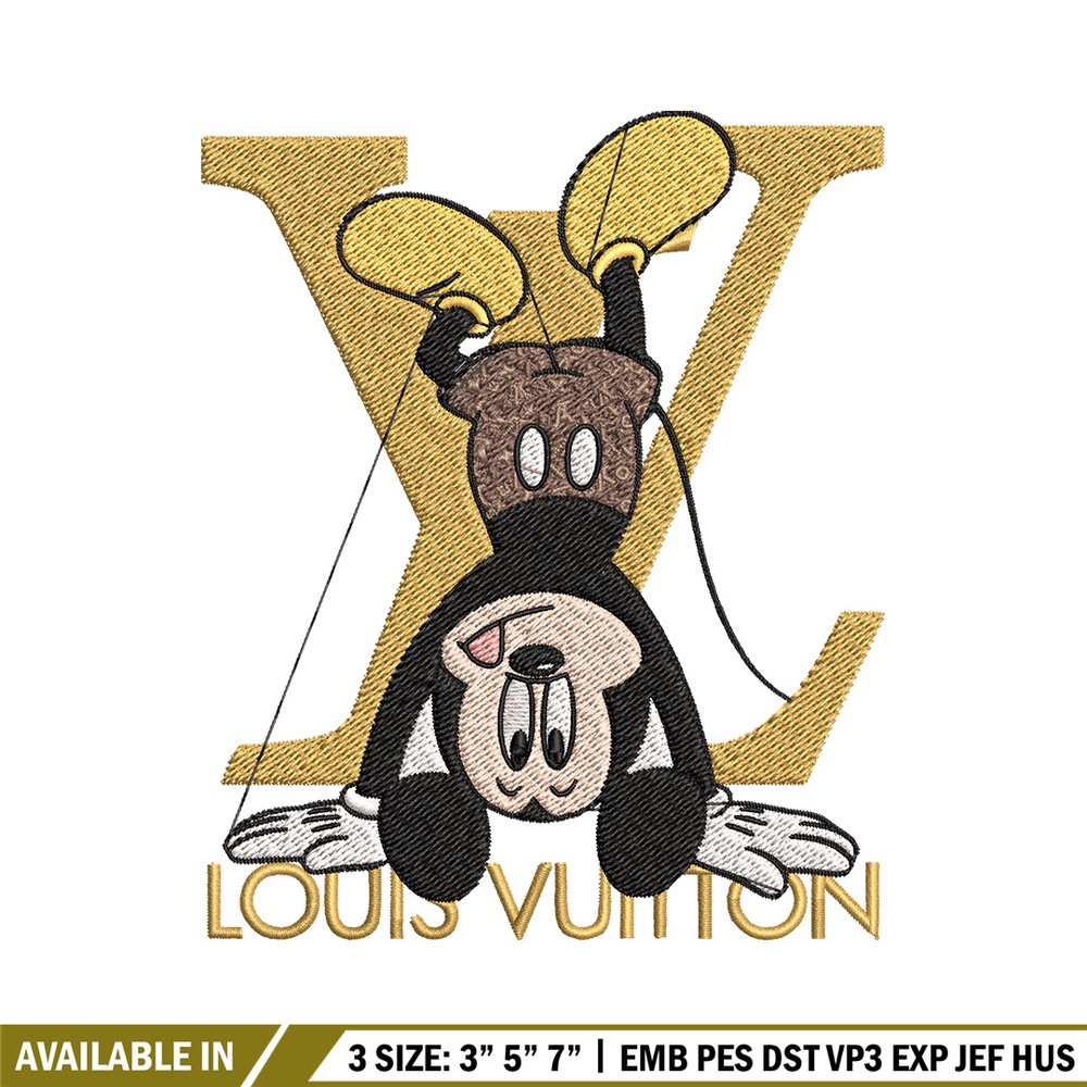 Mickey logo lv Embroidery Design, Lv Embroidery, Embroidery File, Disney Embroidery, Logo shirt, Digital download.jpg