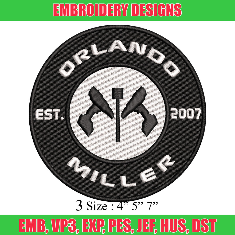 Orlando Miller Installations embroidery design, logo embroidery, logo design, embroidery file, Digital download..jpg