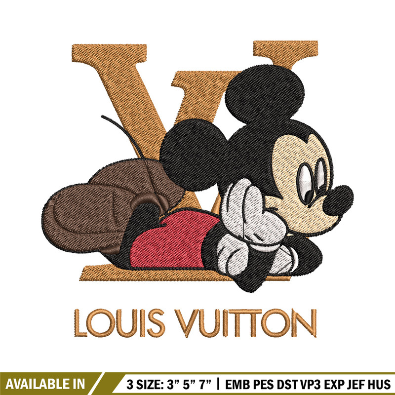 Mickey louis vuitton Embroidery Design, Lv Embroidery, Embroidery File, Brand Embroidery, Logo shirt, Digital download.jpg
