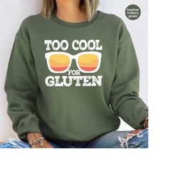 funny celiac disease hoodies, gluten free gift, family support gifts, food allergy crewneck sweatshirt, gluten free diet