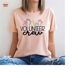volunteer crew shirt, pta shirt, school volunteer tees, group shirts, matching team shirt, social work t-shirt, voluntee