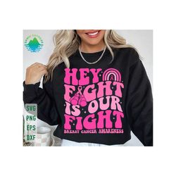 her fight is our fight svg, breast cancer awareness svg, pink ribbon svg, fight cancer svg, pink out svg, cancer awareness svg, cancer shirt