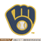 Milwaukee Brewers logo Embroidery, MLB Embroidery, Sport embroidery, Logo Embroidery, MLB Embroidery design.jpg