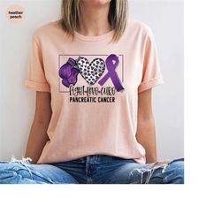 Cancer Warrior Shirt, Pancreatic Cancer Awareness Month Shirt, Purple Ribbon Tshirts, Cancer Patient T-Shirt, Cancer Sup