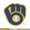 Milwaukee Brewers logo Embroidery, MLB Embroidery, Sport embroidery, Logo Embroidery, MLB Embroidery design.jpg