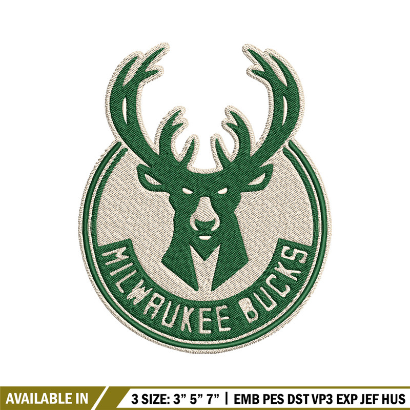 Milwaukee Bucks logo Embroidery, NBA Embroidery, Sport embroidery, Logo Embroidery, NBA Embroidery design.jpg