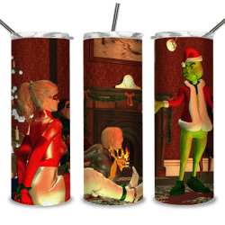 Grinch wit super hero tumbler, stole christmas png, funny christmas, sublimation, digital download
