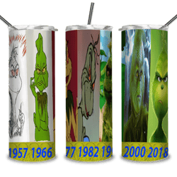 Evolution of the Grinch by period tumbler,  grinch art png, grinch face png, png file, sublimation, digital download