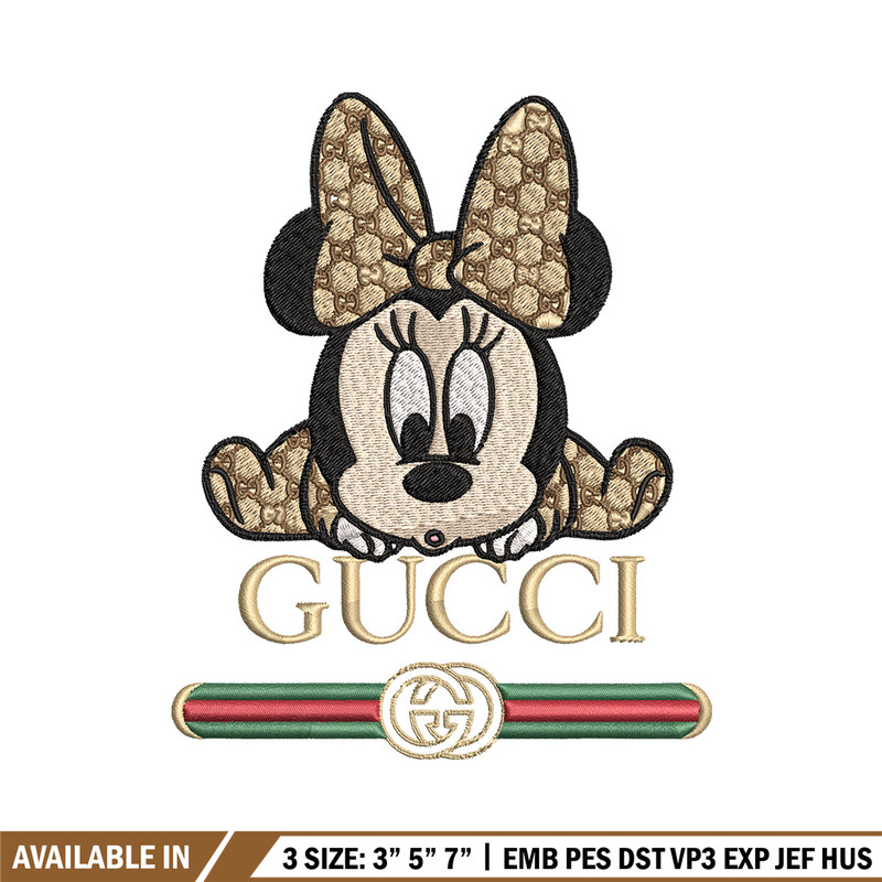 Minnie baby gucci Embroidery Design,Gucci Embroidery, Embroidery File, Logo shirt, Sport Embroidery, Digital download.jpg
