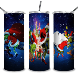 Merry Christmas with the grinch stole tumbler, Christmas Eve png, dog and cute babies png, snow, sublimation